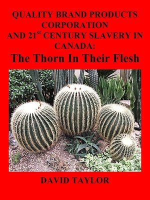 cover image of Quality Brand Products Corporation and 21st Century Slavery In Canada
